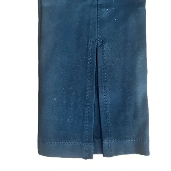 Anthropologie Maeve Black Pull On Slit-Back High Waisted Ponte Pants Pockets Med - Picture 5 of 6